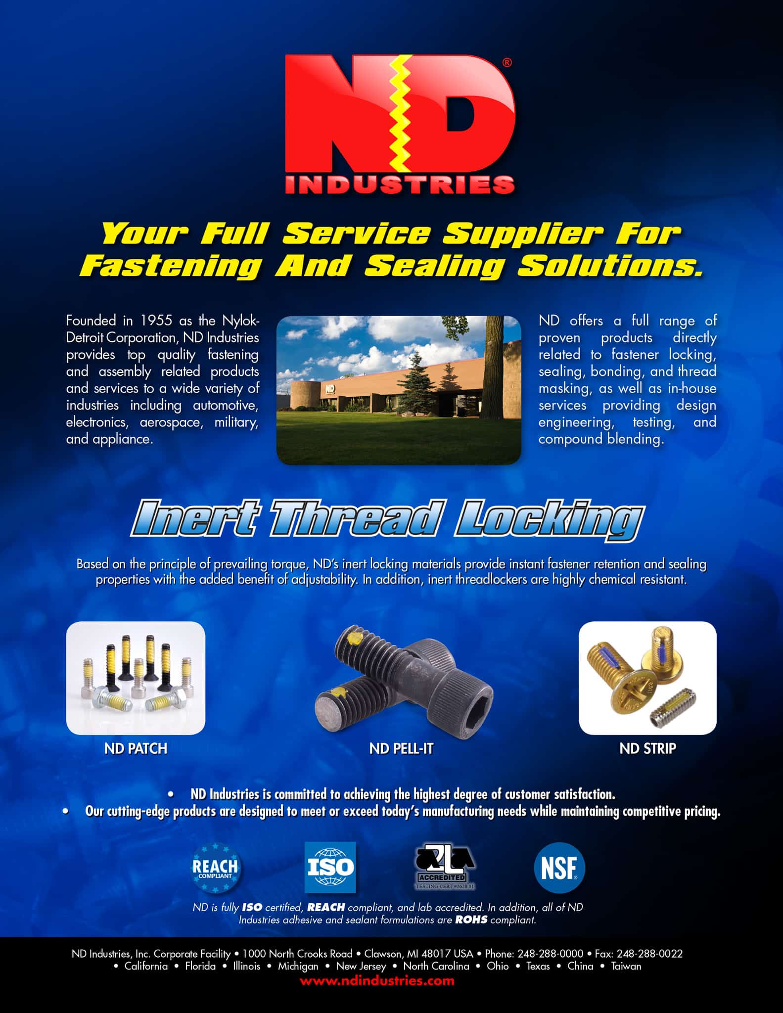 FASTENENING AND SEALING SOLUTIONS NDINDUSTRIES